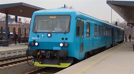 Motorová jednotka spolenosti Arriva vlaky ve stanici eská Lípa