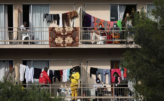 Hotel v eckém mst Kranidi, kde je kvli koronaviru v karantén 470 migrant....