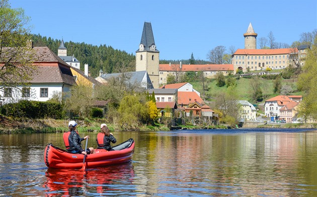 Pohled vodáka pi píjezdu do Romberka