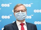 Pedseda ODS Petr Fiala na tiskové konferenci ped jednáním Snmovny o...