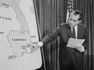 Prezident Richard Nixon mluví o plánu americké invaze do Kambodi. (30. dubna...