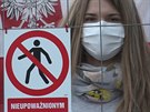 Protest na polsko-nmeckých hranicích proti jejich uzavení
