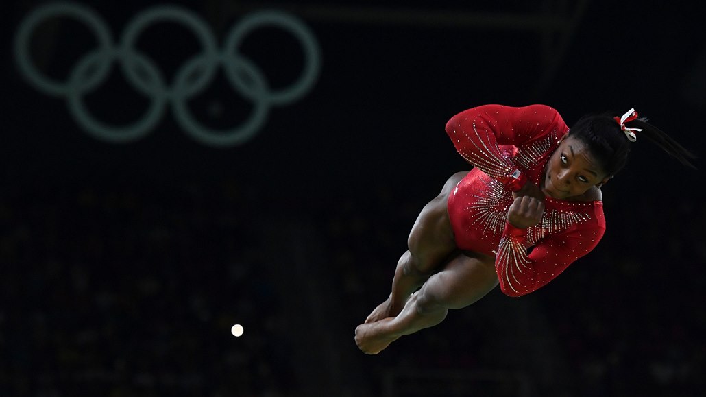 Simone Bilesová na olympijských hrách v Riu.