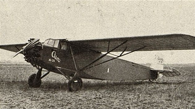 Prototyp hornoplošníku Aero A.35 krátce po dokončení v listopadu 1928. Následně byl upraven k dopravě osob.