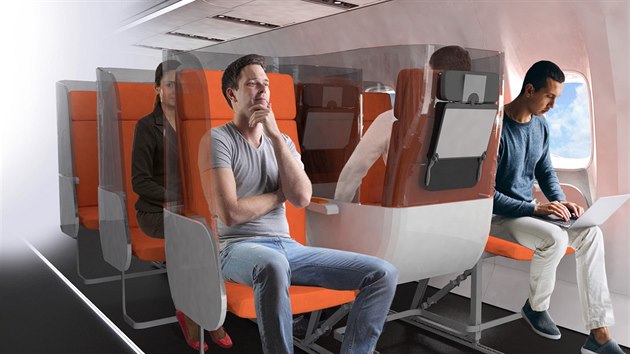 Firma AvioInteriors pila s netradinm eenm. Msto odstraovn sedaek z letadel, chce prostedn sedaky otoit a zakrt je plexisklem i pidlat ke kad sedace box z plexiskla.