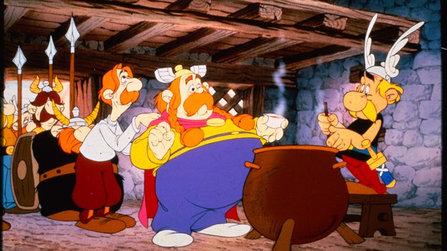 Kouzeln� lektvar, kter� pom�hal Asterixovi v mnoha
nesn�z�ch, se zrodil v Ren�ho hlav�...