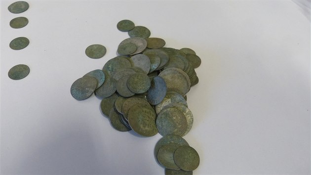 Část nalezených mincí
