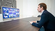 Rakouský kanclé Sebastian Kurz uspoádal videokonferenci s lídry zemí, které...