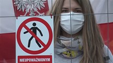 Protest na polsko-nmeckých hranicích proti jejich uzavení