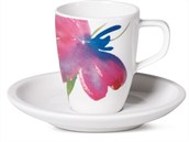 Espresso lek s podlkem z kolekce Artesano Flower Art od Villeroy & Boch....