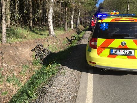 Kola cyklist v píkopu.