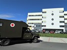 Odbrové týmy Armády R v chebské nemocnici.