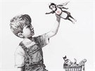 Banksy vyjádil dík zdravotníkm starajícím se o pacienty nakaené koronavirem....