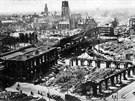 Rotterdam zniený náletem Luftwaffe ze 14. kvtna 1940