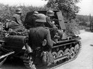 Nmecký lehký stíha tank Panzerjäger I pi útoku na Belgii