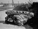 Bitva o Francii 1940, z boje vyazený francouzský tank Hotchkiss H35