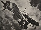 Bitva o Francii 1940, nmecký stemhlavý bombardér Junkers Ju 87 zvaný Stuka