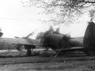 Snímky zamaskovaných letadel na letiti ve Vysokém Mýt tsn ped koncem války...