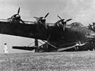 Messerschmitt Me 323 Gigant na skuteském letiti v kvtnových dnech 1945. S...