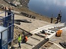 Stavba nového lodního výtahu na orlické pehrad