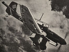 Bitva o Francii 1940, nmecký stemhlavý bombardér Junkers Ju 87 zvaný Stuka
