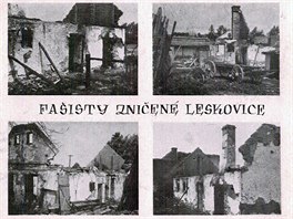 Krvavý masakr v Leskovicích nedaleko Pacova na Pelhřimovsku připomíná i tato...