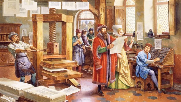 Gutenbergova dlna s tiskaskm lisem