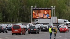 Autokino na parkoviti koupalit Michal v Sokolov.