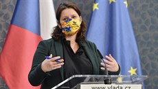 Ministryn práce a sociálních vcí Jana Maláová po jednání vlády (7. kvtna...