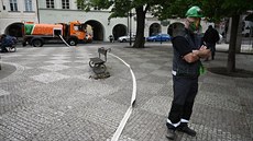 Pod Uhelným trhem se v hloubce 30 metr� nachází podzemní rezervoár na...