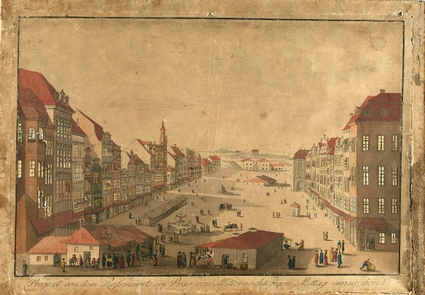 Pohled od Můstku, rok 1780