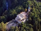 Leteck� pohled na hrad Hartenberg