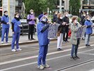 Berlíntí zdravotníci demonstrují za vyí platy a lepí pracovní podmínky....