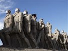 Pomník Monumento as Bandeiras v brazilském Sao Paulu byl na znamení...