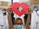 panlské zdravotní sestry v Barcelon (12. kvtna 2020)