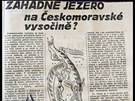 Za prvn� republiky o z�hadn� V�penici psal i tehdej�� celost�tn� tisk.