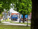 Obyvatelé hradeckého Pouchova protestují peticí proti kamionm (4. 5. 2020).