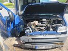 Hasi�i ve Vrchovin� museli vyprostit z vozu Peugeot Boxer zran�n�ho spolujezdce...