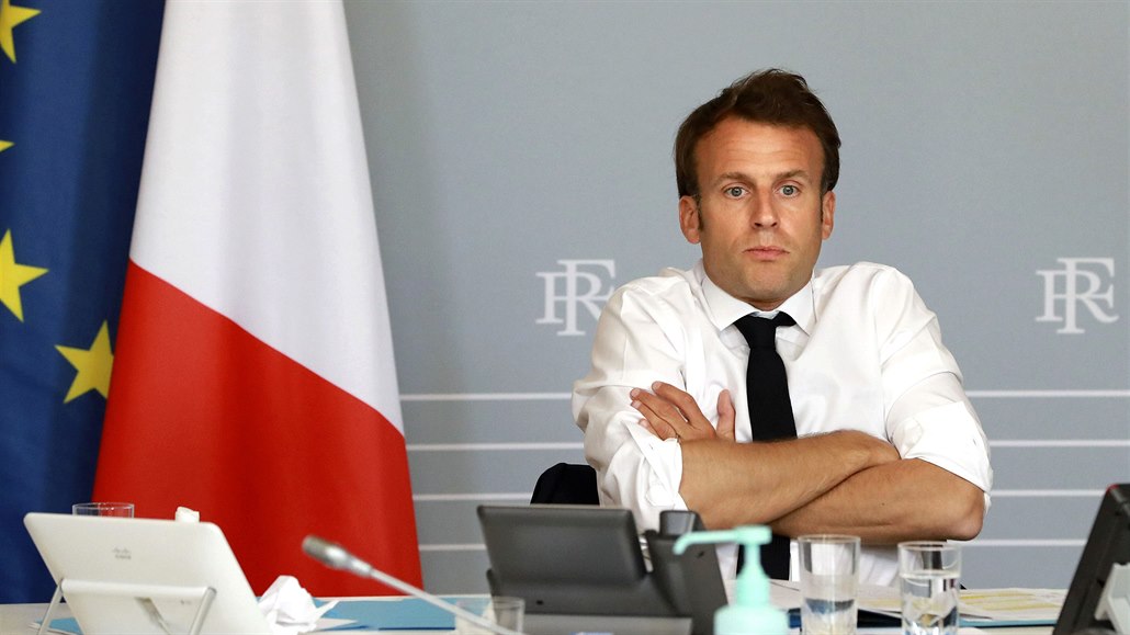 Francouzský prezident Emmanuel Macron na snímku z 6. května 2020