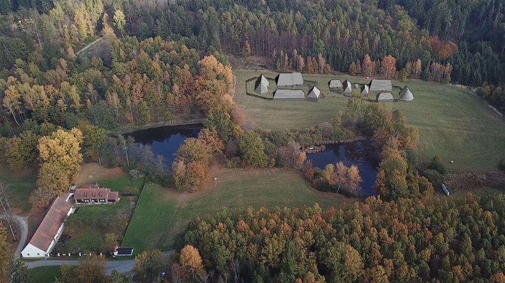 Na louce vedle rybník� Horní a Dolní Trocnov vyroste archeoskanzen.