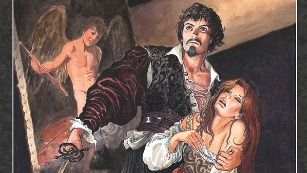 Obálka komiksu Caravaggio (Milo Manara)