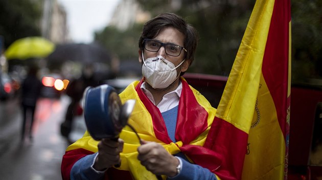 V Madridu se protestovalo proti španělské vládě. (13. května 2020)