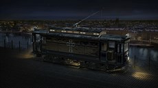 Kolorované postprodukce grafika Adama Bartase vypadají impozantn, tramvají...