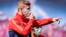 Timo Werner, úto�ník Lipska, v dobré nálad� p�ed restartem fotbalové bundesligy.