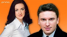 Moderátoi zpráv televize Prima - Terezie Kaparovská a Petr Tichý (2006)