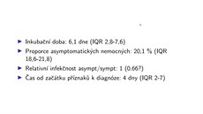 Parametry nemoci COVID-19 a vdecká nejistota