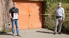 Výherce Zdenk z Blanenska si pevzal cenu: poukaz na garáová vrata Trido Evo.