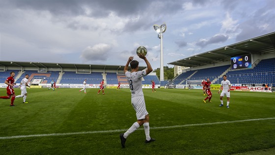 Momentka z utkání Slovácko - Olomouc.