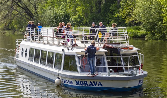 Výletní lo Morava na Baov kanálu v Napajedlích. Zda v blízké budoucnosti zavítá i do Olomouce i Perova, zstává nejasné.