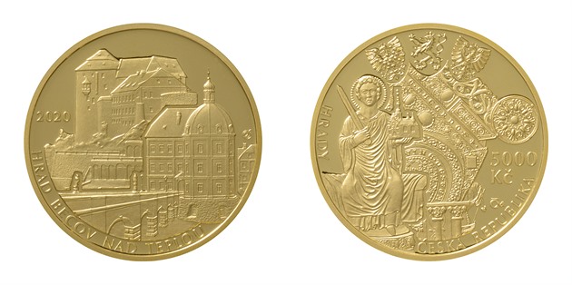 Jedna z pamtních zlatých mincí edice Hrady, které vydává eská národní banka,...